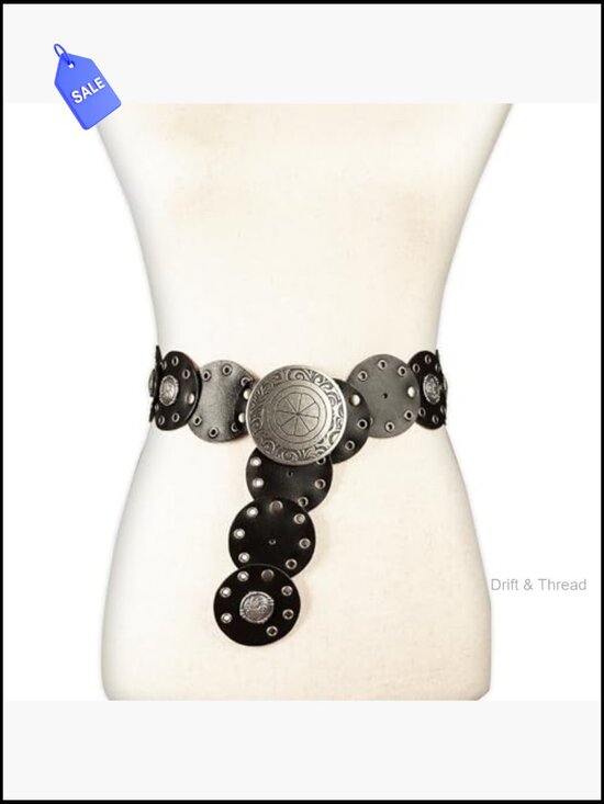 Genuine Buffalo Leather Western Belt with Antique Nickel Buckle main image 6